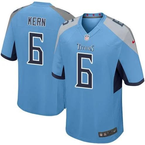 Men Tennessee Titans 6 Brett Kern Nike Light Blue Game NFL Jersey